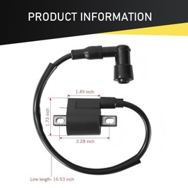 Merdege Ignition Coil, Pit Bike Parts, Compatible with 125cc 150cc 200cc 250cc Vertical Engine ATV Dirt Bike Go Kart (Black)