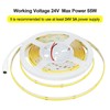 KXZM 24V COB LED Strip Light Cool White 6000K 2400LEDs