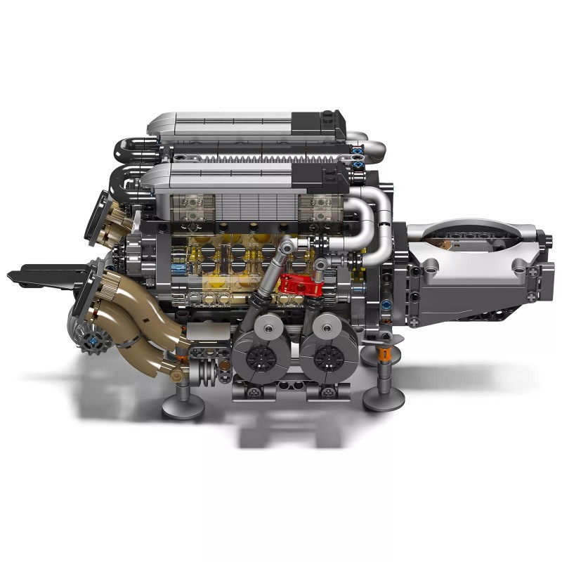 Mould King 10131 W16 Engine Motor Double V8 Cylinder Building