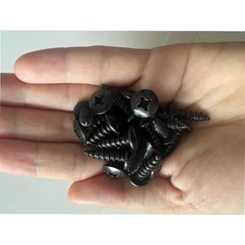 JMREOIMS 12 Pieces Black License Plate Screws, 18-8 Stainless Steel License Plate Bolts with Rustproof Finish, Car License Plate Screws for Domestic Vehicles