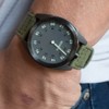 BARTON WATCH BANDS Quick Release Canvas Watch Band Straps, Army