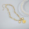 HERSIN Chunky Gold Necklace for Women Sun Heart Charm Choker