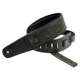 Ortega Guitars OSAR-4 Real Leather Guitar Strap Length Adjustable for Acoustic Guitar / Bass Electric Guitar / Electric Bass Artist Series Dark / Olive Tree