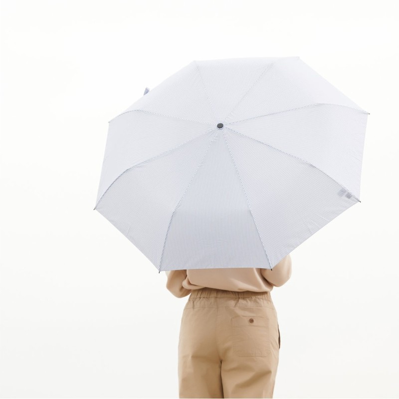 JAJU [JAJU] Comfortable Handle 3-Section Folding Umbrella_Stripe