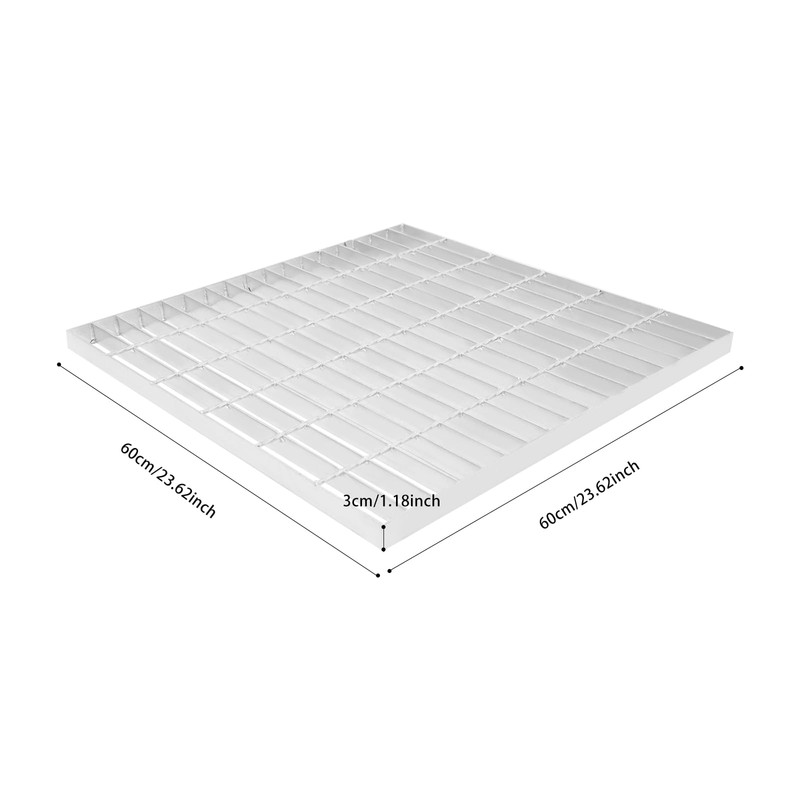 Outdoor Carbon Steel Drain Grate,23.6x23.6in Heavy Duty Drain Cover,Rust-Proof Metal