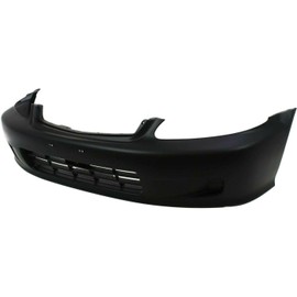 XOXHYRW 1pc Front Primed Plastic Bumper Cover License Plate Cut-out for Honda for Civic CX/DX/EX-R/EX-R SIR//HX/LX/Si 1999-2000 Without Fog Light Holes HO1000184 04711S01A01ZZ