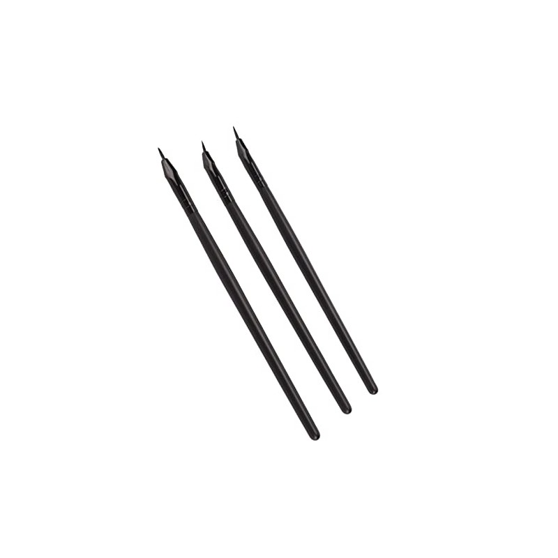 Bent Eyeliner Brush, 3pcs Pro Makeup Ultra Fine Angled Gel