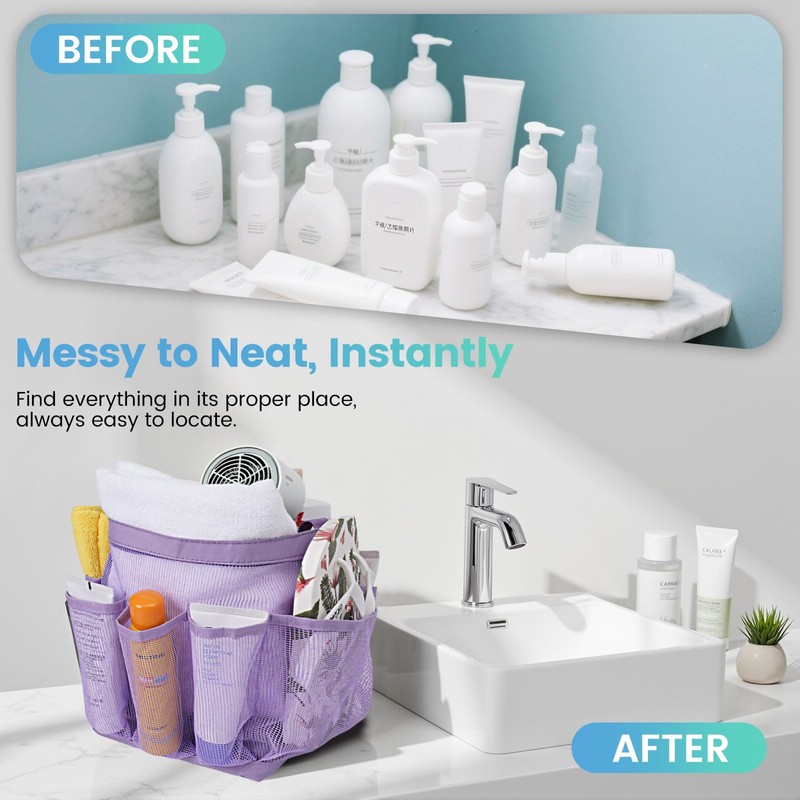 Asisnt Camping Essentials Shower Caddy Portable for College Dorm Room
