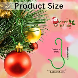 Pack of 100 Hooks for Christmas Baubles, Christmas Tree Bauble Hangers, Quick Hangers for Christmas Decorations, Christmas Bauble Hangers, Christmas Tree Decoration Pendants, Christmas Baubles Hooks