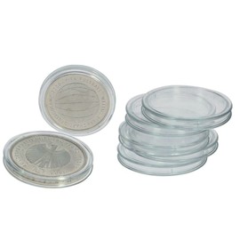 SAFE 25 x Coin Capsules 33 mm / Ideal for Medals - Coins - Investment Coins - 20 Swiss Franeks - 20 Mark GDR - 3 Mark German Empire - Krugerrand 1 Ounce Gold - 50$ Dollar Gold American Eagle