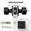 goldenwarm Matte Black Door Knobs Interior, Privacy Door Knob for