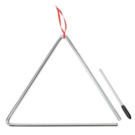 XDrum Triangle with Beater - Triangle for Children and Early Musical Education - Percussion Instrument with 25 cm (10 Inch) Size and Clapper - Steel Rhythm Instument for Nursery