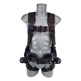 Frontline 110CTB Combat Construction Aluminum Full Body Harness with Tongue Buckle Legs and Trauma Straps | 5 Points of Adjustability | Reinforced Positioning Belt | OSHA and ANSI Compliant