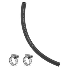 3/8" Submersible Fuel Hose SAE 30R10 Compatible E85 Gasoline Diesel Ethanol for Automotive Marine Fuel Systerm In-Tank Fuel Line, 300 PSI High Pressure with 2 Hose Clamps (3/8'' ID, 1 Ft)