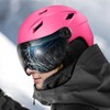 Odoland Ski Helmet with Ski Goggles, Light Weight Snowboard Helmet