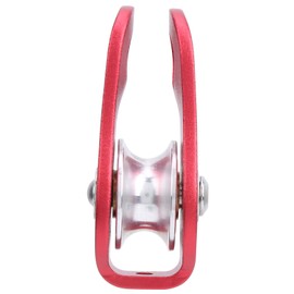 Climbing Pulley, 20KN Aluminum Micro Pulley Fixed Side Pulleys for Aerial Work Outdoor (Red)