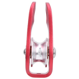 Climbing Pulley, 20KN Aluminum Micro Pulley Fixed Side Pulleys for Aerial Work Outdoor (Red)