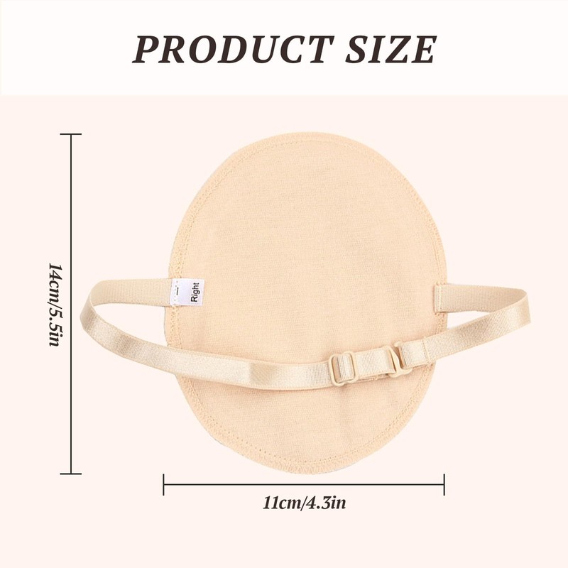 RUIOMII 2 Pair Reusable Armpit Sweat Pads, Sweat Absorbent Breathable