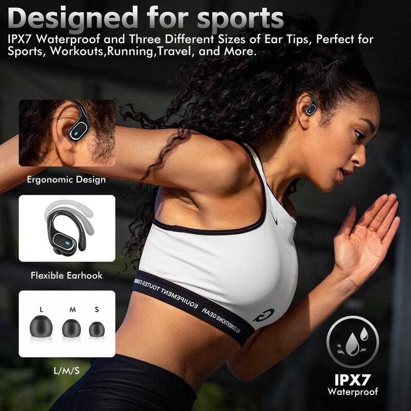 Wireless Earbuds Bluetooth Headphones 80Hrs Playtime Ear Buds IPX7 Waterproof
