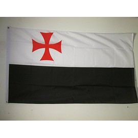 AZ FLAG Templar Order Crusades Flag 2' x 3' - Catholic Flags 60 x 90 cm - Banner 2x3 ft