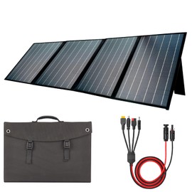 120W Portable Solar Panel With MC4 DC XT60 Anderson Connector Foldable Solar Charger With 5V USB 18V Type-C, 4 Kickstands, Waterproof Solar Panel Kit For Solar Generator Power Station Camping Lighting