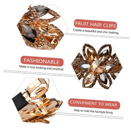 Austrian Crystal Bridal Hair Barrettes, Rhinestones Vintage Hair Clips, Sparkly Glitter Crystal Hairgrip Wedding Hair Headwear Accessories for Women Girls (Tpye C)