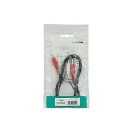 AV:Link | 2 x RCA plugs to 2 x 6.3mm mono Jack plugs | 1.2m Lead