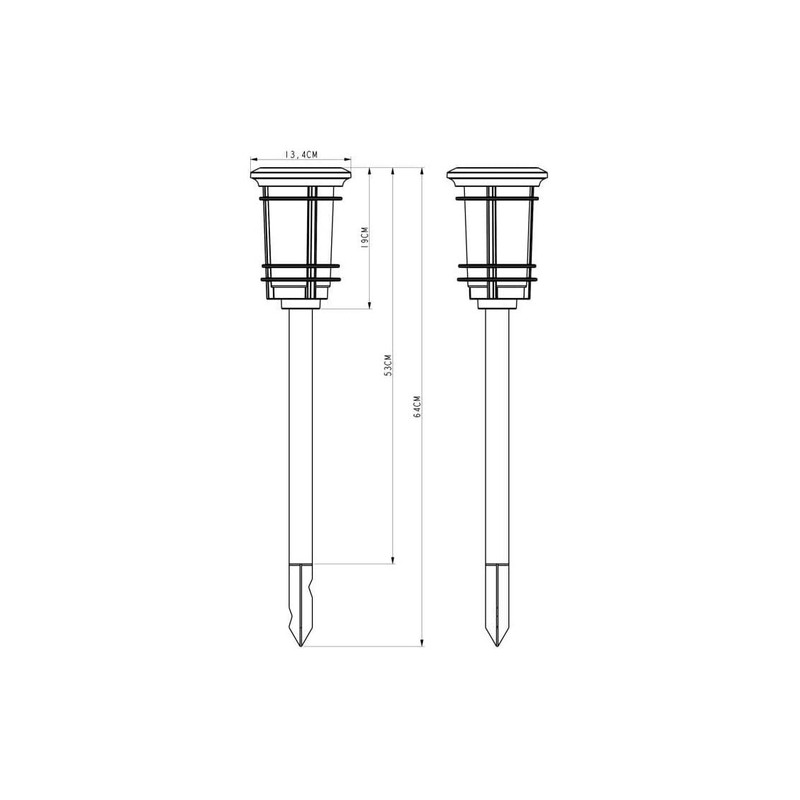 Galix Solar Garden Light with Flame Effect