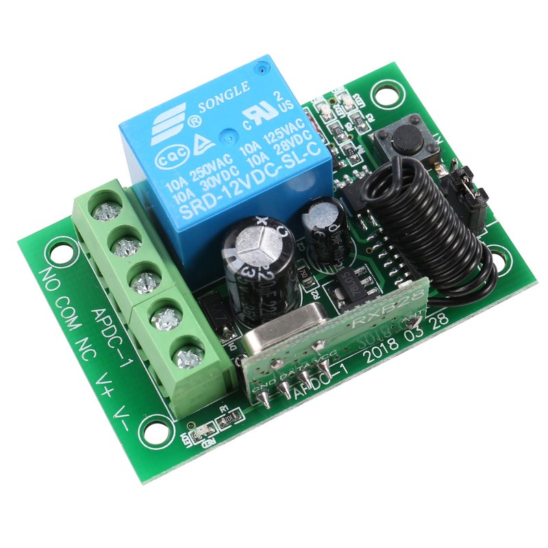 UHPPOTE 433MHz 1-Channel RF Wireless Remote Control Switch & Receiver