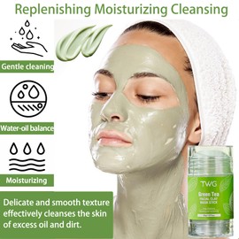 2PCS Green Tea Mask Stick for Face,Deep Cleanse Green Mask Stick for Men and Women,Moisturizing Green Tea Face Mask Stick D