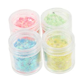 STOBOK Glitter Sequins for Nail Art Iridescent Chunky Glitter Flakes for Festivals Weddings and Crafts