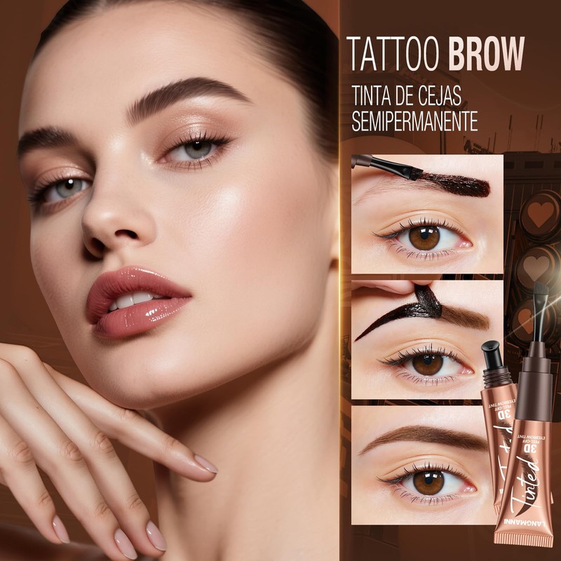 3D Peel-Off Eyebrow Tint Gel – Long-Lasting Waterproof Brow Colour,