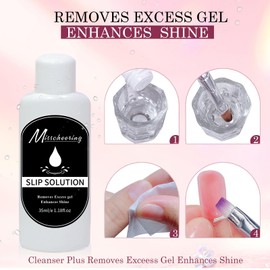 Poly Gel Nail Kit - Transparent Gel Extension Nail Kit - Clear Builder Gel Nail Set - 15ml Polygel Nail Kit with Slip Solution All In One Builder Gel for Nails Starter Kit DIY Manicure Salon at Home