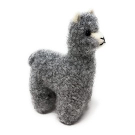 Inca Fashions - Felted Lifelike Alpaca Figure & Ornament, Handmade from 100% Alpaca Wool Yarn (Dark Brown)