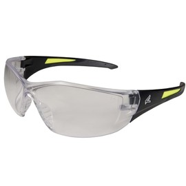 Edge SD111-G2 Delano G2 Wrap-Around Safety Glasses, Anti-Scratch, Non-Slip, UV 400, Military Grade, ANSI/ISEA & MCEPS Compliant, 5.04" Wide, Black Frame / Clear Lens