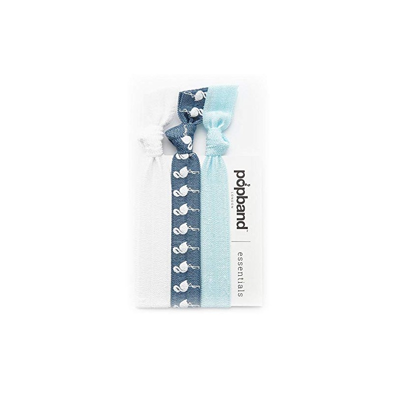 Popband Essential Hair Bands, Blue Flamingo