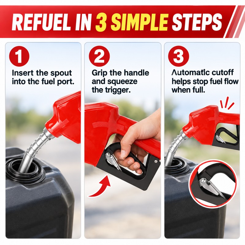 Automatic Fuel Nozzle for Diesel Refueling – Shutoff Dispensing Gun