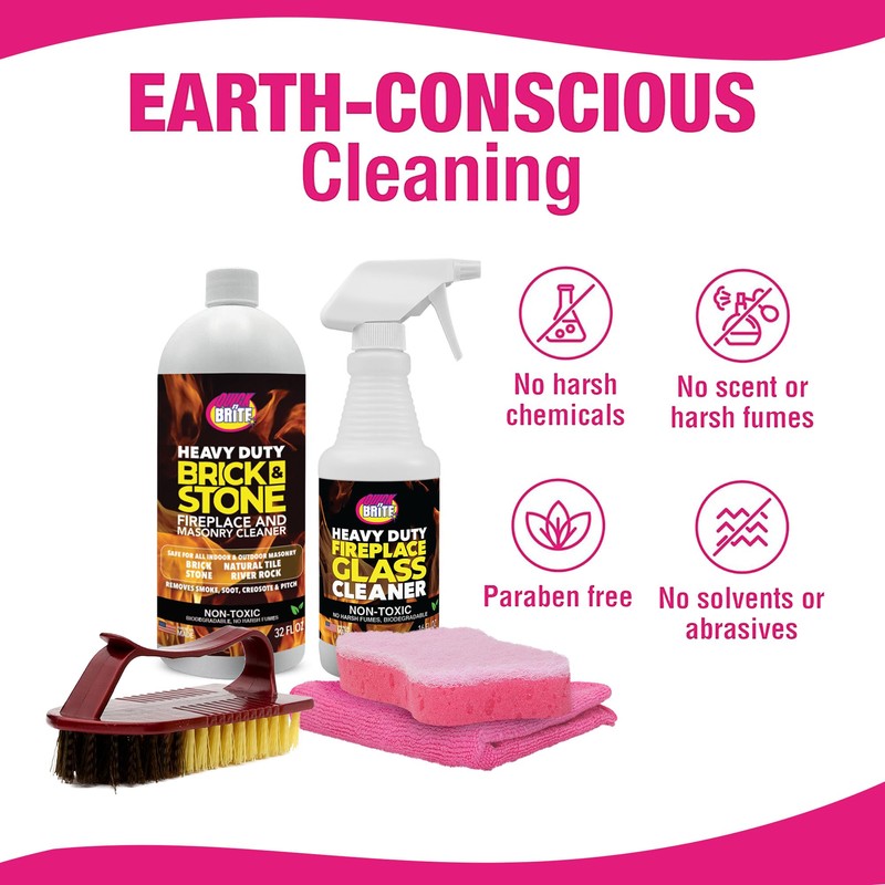 Quick 'n Brite Fireplace Cleaning Kit – Includes 16 oz