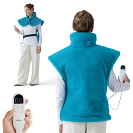 Bedsure Heating Pad for Neck and Shoulders and Back - Birthday Gifts for Women Men Mom Mens, FSA Eligible Items, Electric Heated Pad for Full Body, ETL Certified, Extra Large 24"x33", Blue