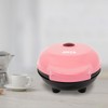 Jocca - Round Waffle Iron in Pink, 500 W, Non-Stick