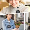 4 Pcs Bling Horizontal Vertical Badge Holder with Retractable Reel,