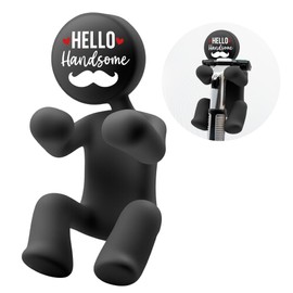 AGMDESIGN Hello Handsome Shower Silicone Razor Holder, Cute Holder Shaver Organizer, Funny Bathroom Decorative Razor Holders, Man Cave Father’s Day Birthday Gifts for Him Husband Boyfriend Dad