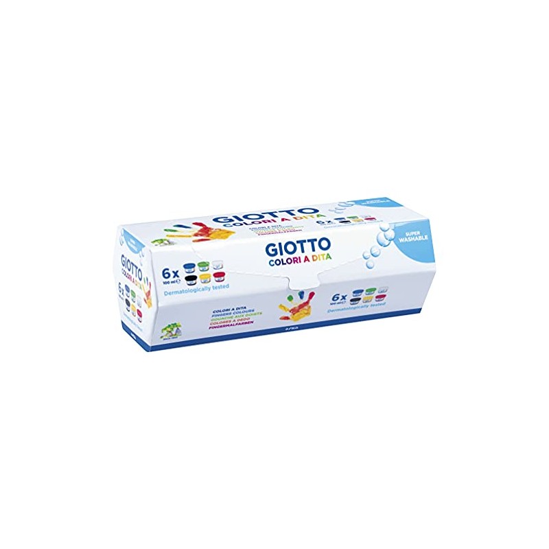 Giotto Colori A Dita - Confezione Da 6 Tempere A