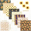 Fanfanwin 8 Pcs Sunflower Fabric Polyester Fabric Bundles 20 x