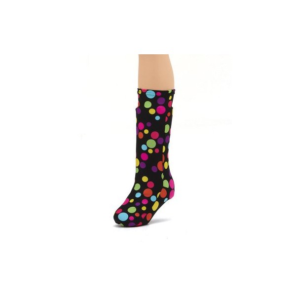 CastCoverz! Fashionable Leg Cast Cover - Lots of Dots - Medium Short - Below The Knee - Protective, Decorative and Washable - Made in USA