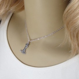 Unbranded Silver Cute Giraffe Necklace - Baby Giraffe Charm - Cute Giraffe Charm Necklace