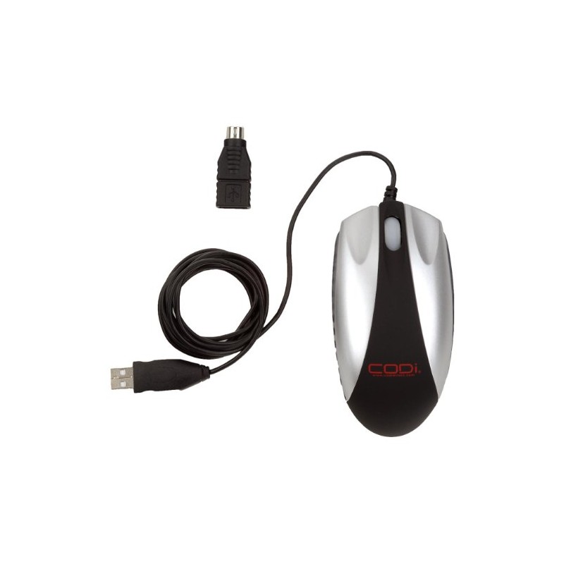 CODi 1300 DPI Optical Desktop Mouse, Black
