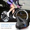 Gincleey Comfort Bike Seat for Women Men【with Bell】 Wide Bicycle