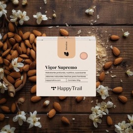 Happy Trail | Jabón Natural para hombres | Almendras | Hidratante, Suavizante. 100 grs Hecho en México