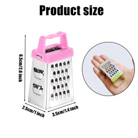 3er Set Mini Edelstahl-Käsereiben Premium – Rostfreie Multifunktionsreibe mit Ergonomischem Griff für Käse, Zitrone, Muskat, Schokolade, Ingwer & Gemüse | Ideal für Küche, Backen & Food-Prep